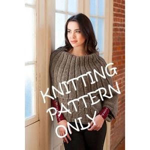 New Plymouth Yarn 2765 Woman's Capelet Poncho Sweater Knitting Pattern